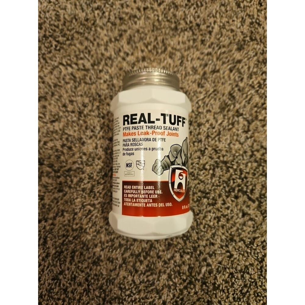 Hercules Real Tuff 8 oz Heavy Duty White PTFE Thread Sealant All Metals PVC NEW